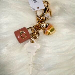 Coach key 🔑 cluster keychain bag charm New